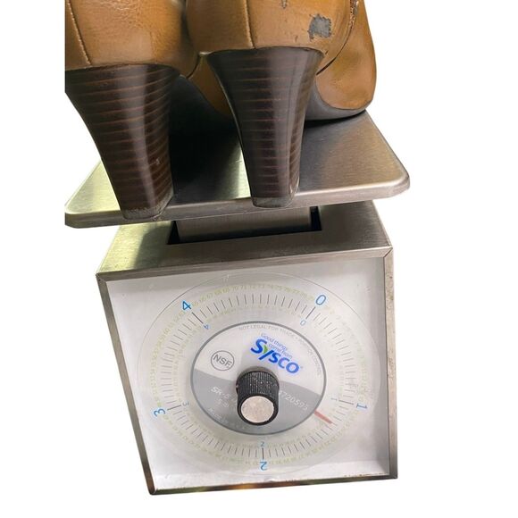 Franco Sarto Womens 8M L-Track Leather Zipper Block Heel Ankle Booties - Picture 11 of 11